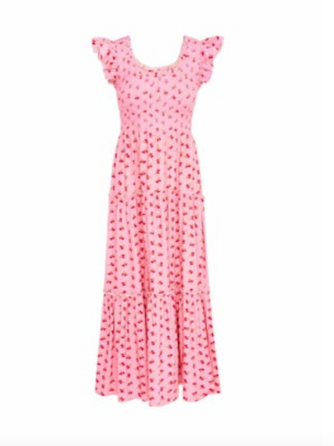 Love Shack Fancy Chesie Dress Cherry Pink