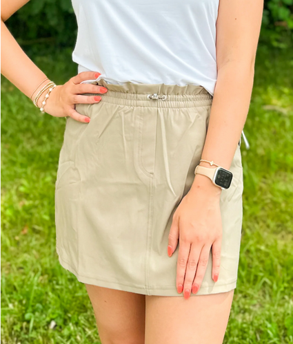 Spanx Casual Friday Cinched Skort Driftwood