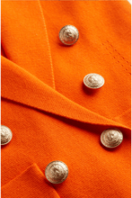 Load image into Gallery viewer, L&#39;Agence Kenzie Knit Blazer Tangerine/Gold