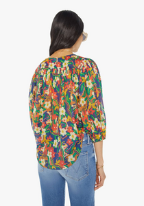 Mother Denim Breeze Tie Top Cosmic Bloom