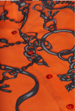 Load image into Gallery viewer, L’ Agence Nina Blouse Orange Buckle Chain