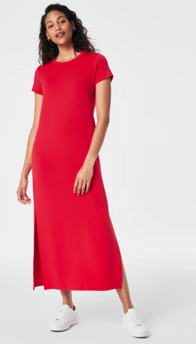 Spanx Airessential Maxi Dress Red