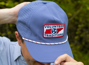 Volunteer Traditions TN Outline Signature Hats Stone Blue