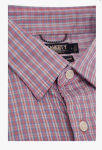 Faherty Movement Sport Shirt Lakeside Rose Plaid