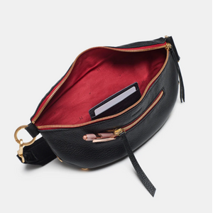 Hammitt Charles Crossbody Medium Black/Red Zip