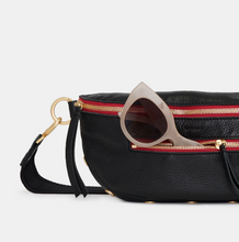 Load image into Gallery viewer, Hammitt Charles Crossbody Medium Black/Red Zip