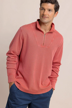 Load image into Gallery viewer, Southern Tide Bay Berry Quarter Zip Mineral Red