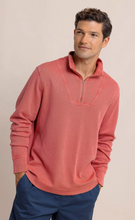 Load image into Gallery viewer, Southern Tide Bay Berry Quarter Zip Mineral Red