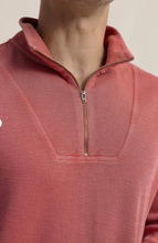 Load image into Gallery viewer, Southern Tide Bay Berry Quarter Zip Mineral Red