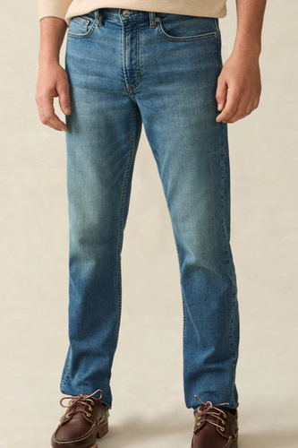 Faherty Stretch Terry 5 Pocket Indigo Ocean Wash