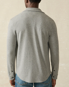 Faherty Twill Legend Sweater Shirt Fossil Grey