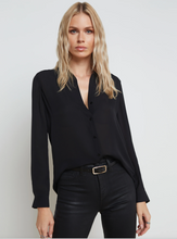 Load image into Gallery viewer, L&#39;Agence Nina Long Sleeve Blouse Black