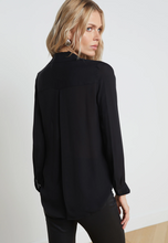 Load image into Gallery viewer, L&#39;Agence Nina Long Sleeve Blouse Black