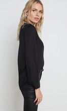 Load image into Gallery viewer, L&#39;Agence Nina Long Sleeve Blouse Black