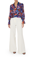 Load image into Gallery viewer, Milly Lacey Print Blouse Dream Rose Blue