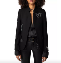 Load image into Gallery viewer, Zadig &amp; Voltaire Strass Heart Blazer Noir