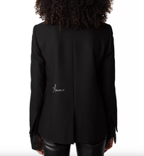 Load image into Gallery viewer, Zadig &amp; Voltaire Strass Heart Blazer Noir