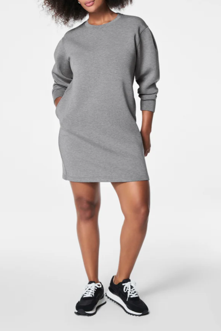 Spanx Airessentials Crew Dress Mid Grey