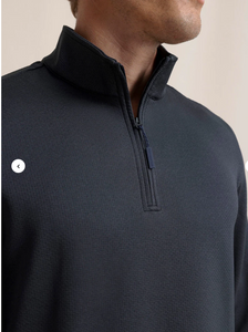 Southern Tide Schooner Quarter Zip Caviar Black