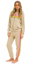 Load image into Gallery viewer, Aviator Nation 5 Stripe Sweatpants Sand/Pink/Green