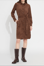 Load image into Gallery viewer, Lysse Vegan Suede Schiffer Dress Warm Brown