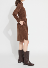 Load image into Gallery viewer, Lysse Vegan Suede Schiffer Dress Warm Brown