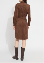 Load image into Gallery viewer, Lysse Vegan Suede Schiffer Dress Warm Brown