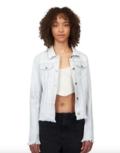 Jakett Alexa Stonewash Leather Jacket White