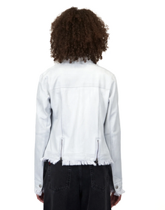 Jakett Alexa Stonewash Leather Jacket White