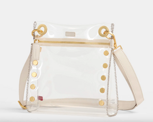 Hammitt Tony Medium Clear Handbag White/Gold