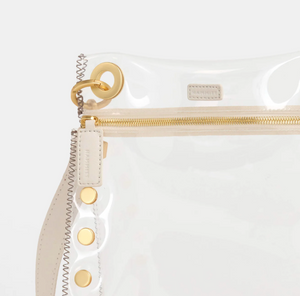 Hammitt Tony Medium Clear Handbag White/Gold