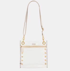 Hammitt Tony Medium Clear Handbag White/Gold