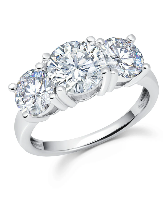 Crislu Classic 3 Stone Ring