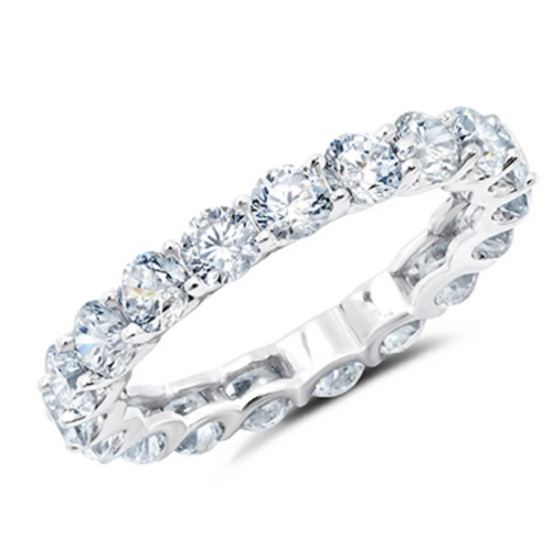 Crislu Small Round Cut Eternity Band  2.40 CTTW