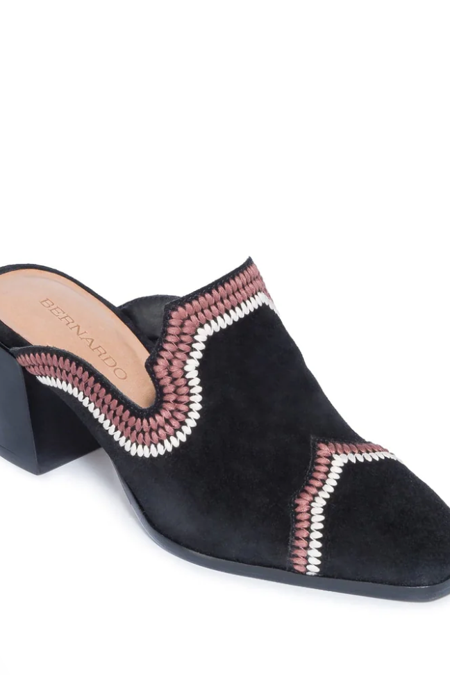 Bernardo Brooklyn Suede Split Black