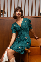 Load image into Gallery viewer, Anna Cate Emerson Dress Emerald Grid