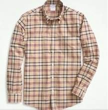 Load image into Gallery viewer, Brooks Brothers Button Down Tartan Shirt Beige