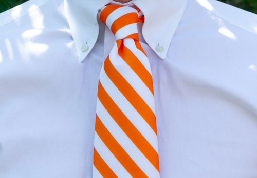 Men's Tie Tennessee Orange Wide Stripe