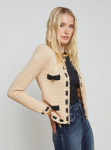 Load image into Gallery viewer, L&#39;Agence Astor Contrast Cardi Biscuit/Black