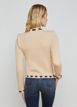 Load image into Gallery viewer, L&#39;Agence Astor Contrast Cardi Biscuit/Black