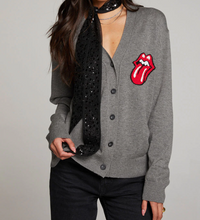 Load image into Gallery viewer, Rolling Stones Knit Vibe Cardigan Grey