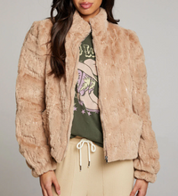 Load image into Gallery viewer, Chaser Fur Puff Sleeve Jacket Cappuccino