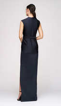 Load image into Gallery viewer, Kay Unger Browyn Column Gown Navy