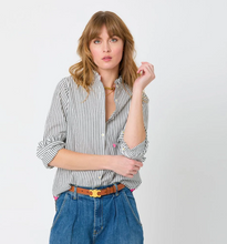 Load image into Gallery viewer, Kerri Rosenthal Mia Ruffle Shirt Stripe