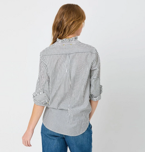 Kerri Rosenthal Mia Ruffle Shirt Stripe