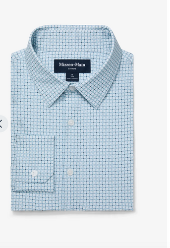 Mizzen + Main Leeward Dress Shirt Steel Blue