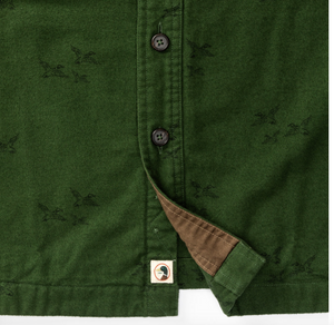 Duck Head Slater Moleskin Overshirt Green