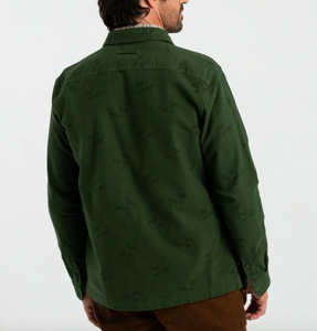 Duck Head Slater Moleskin Overshirt Green