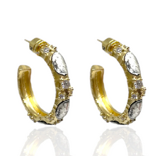 Load image into Gallery viewer, Tat2 Gold Alma Hoops