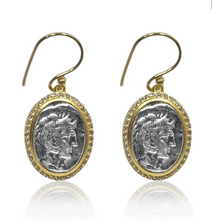 Load image into Gallery viewer, Tat2 Mixed Metal Moneta Coin Earring